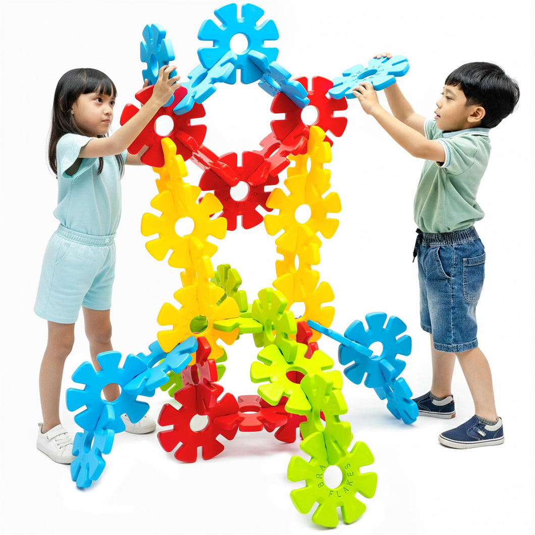 Brain Flakes 40 Piece Big Clicks Set - A Great Stem Toy for Both Boys and Girls