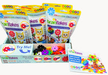 Load image into Gallery viewer, Bundle | 6 x  120 pc Brain Flakes Multicolor resealable pouches + Display | Save 28%
