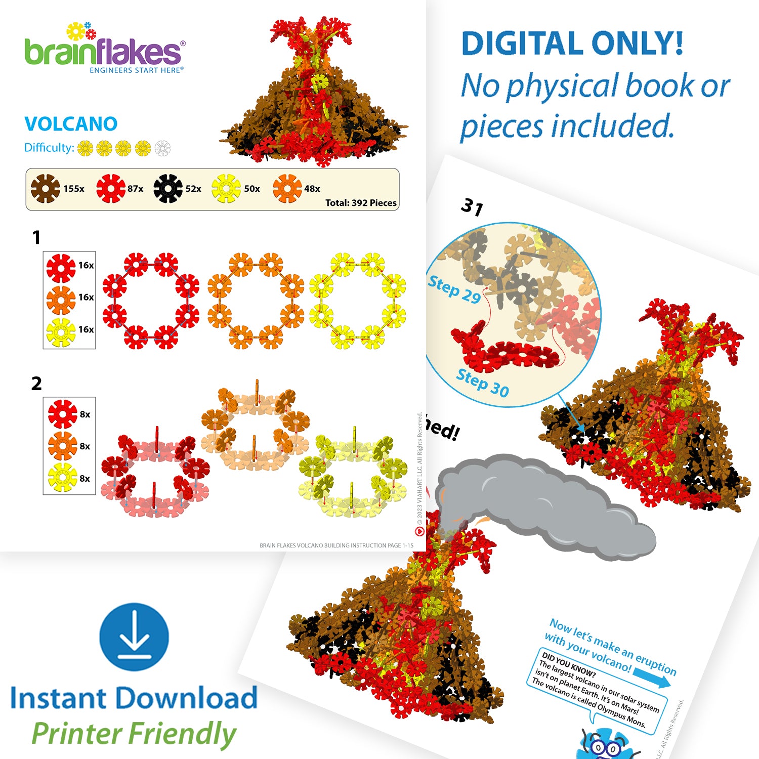 Volcano | 392pcs | Expert – Brain Flakes
