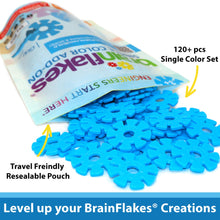 Load image into Gallery viewer, Brain Flakes Single Color Add-on - 120 Pieces - Resealable Pouch - Green
