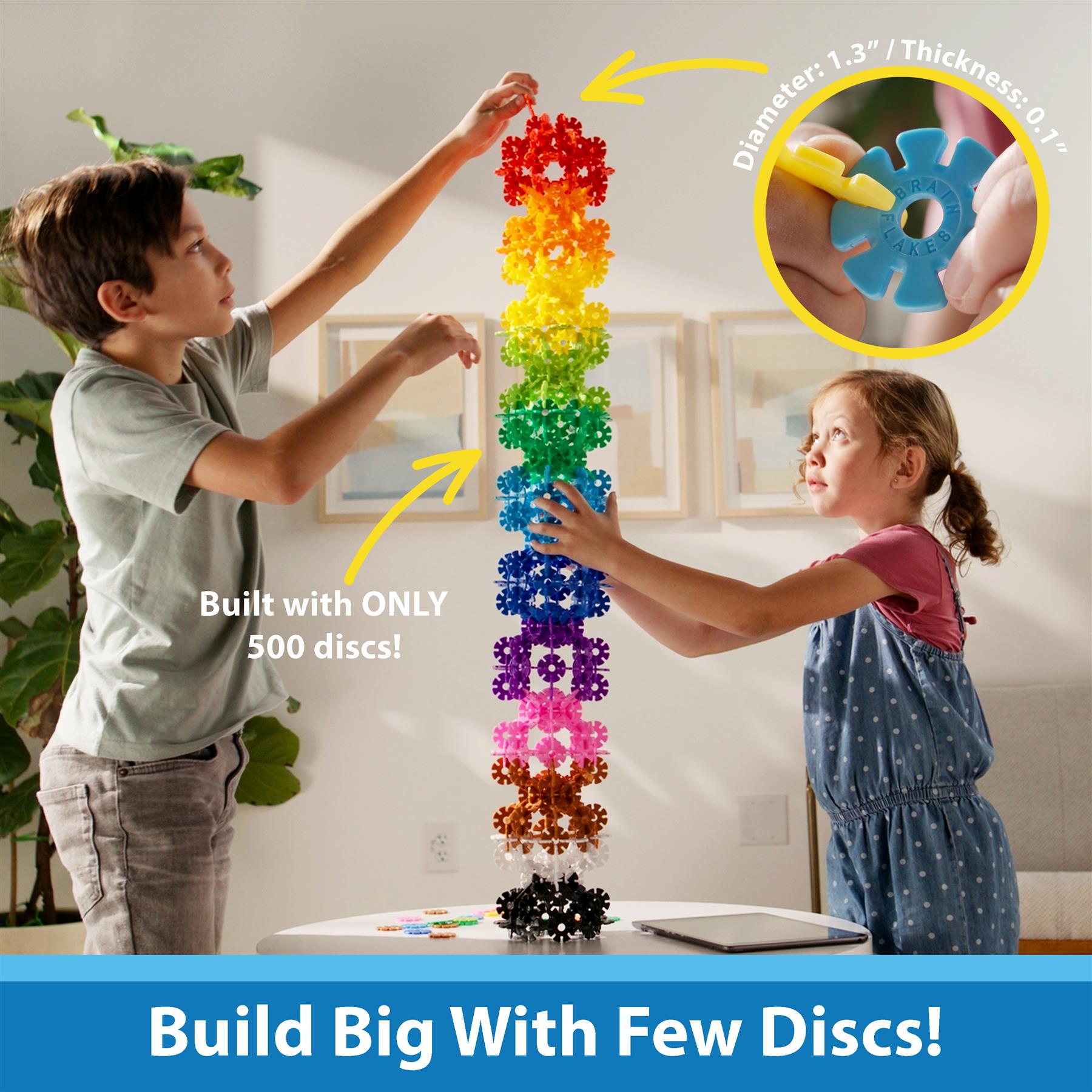 Brain Flakes® 500pcs Interlocking Plastic Disc Set